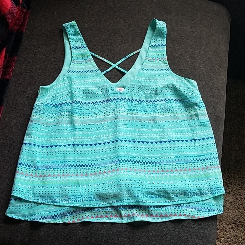 Candies Sleeveless Layered Crop Top Size Small